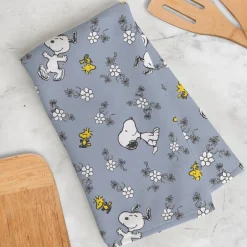 Best Snoopy And Woodstock Floral Kitchen Towel Woodstock | Snoopy