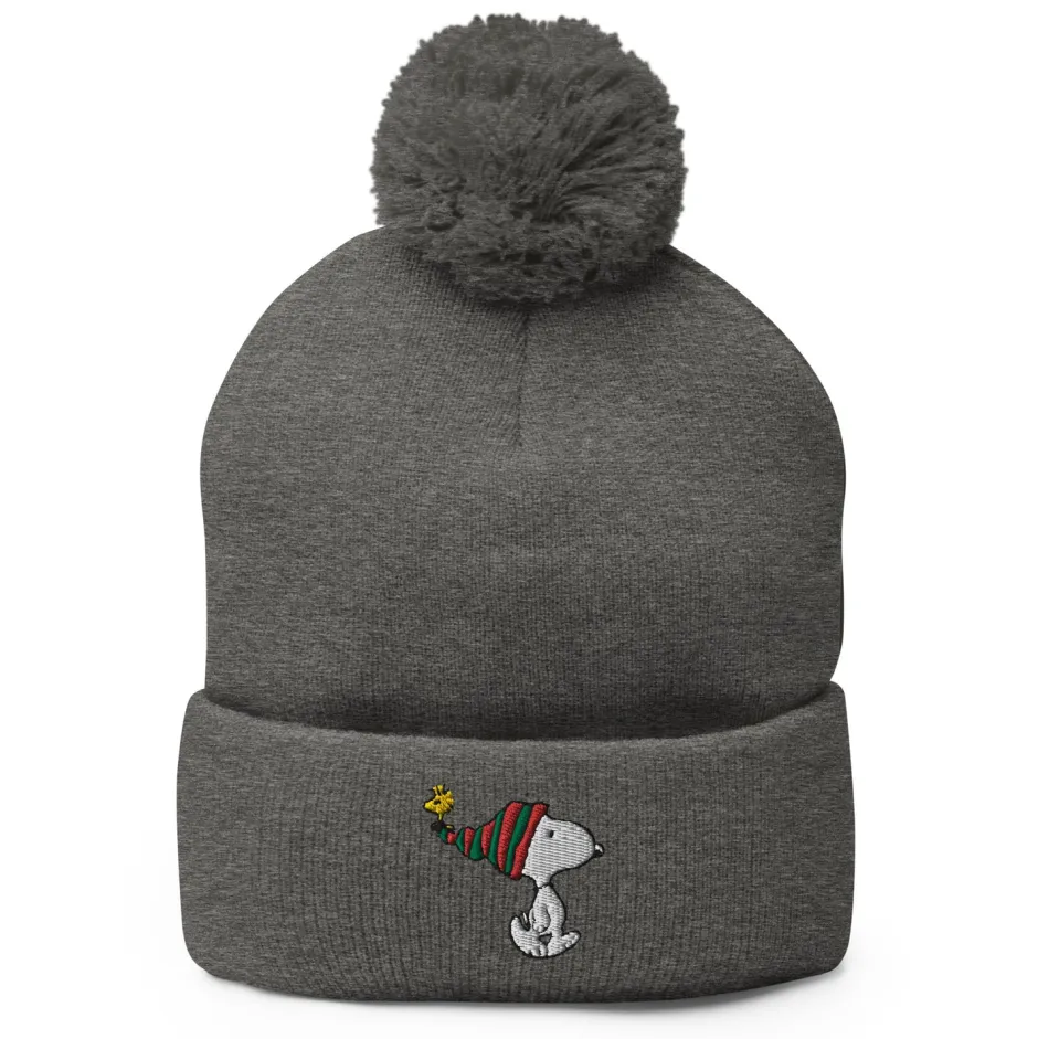 Fashion Snoopy and Woodstock Pom Pom Knit Beanie Woodstock | Snoopy