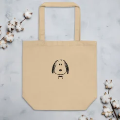 Fashion Snoopy Face Embroidered Tote Bag Snoopy
