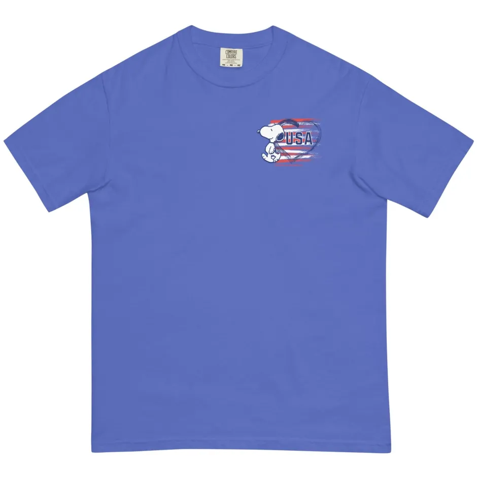 Best Snoopy Heart USA Comfort Colors T-Shirt Snoopy | T-Shirts