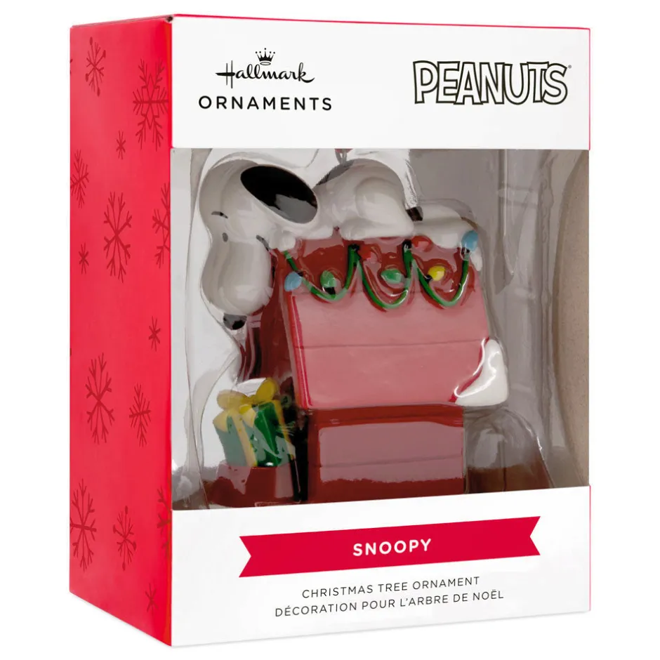 Best Snoopy on Doghouse with Lights Ornament Snoopy