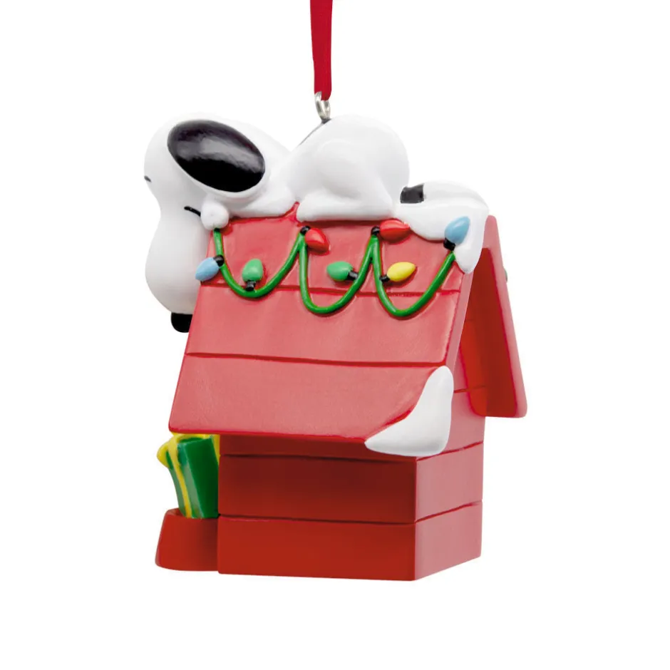 Best Snoopy on Doghouse with Lights Ornament Snoopy