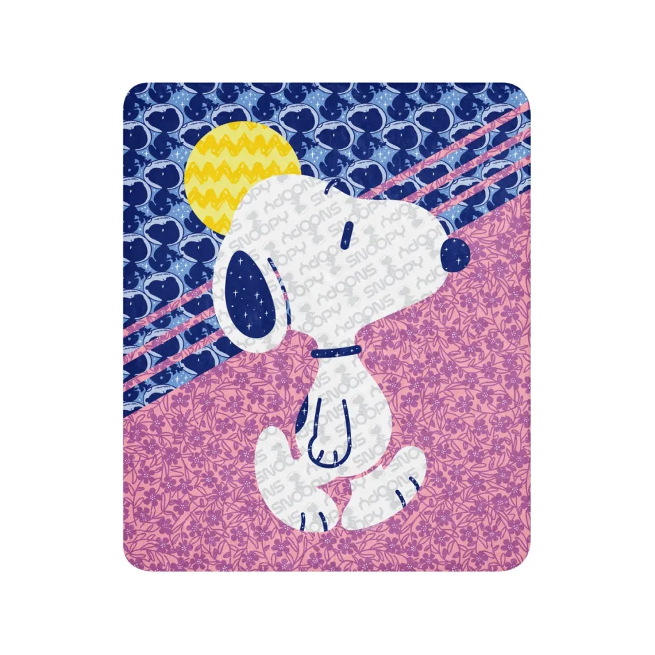 Fashion Snoopy Pattern Mix Sherpa Blanket Snoopy | Blankets & Pillows