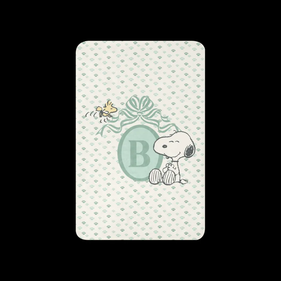 Hot Snoopy Personalized Baby Initials Sherpa Blanket Snoopy | Blankets & Pillows