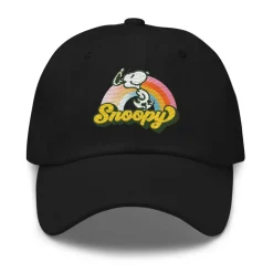 Sale Snoopy Rainbow Embroidered Dad Hat Hats & Beanies
