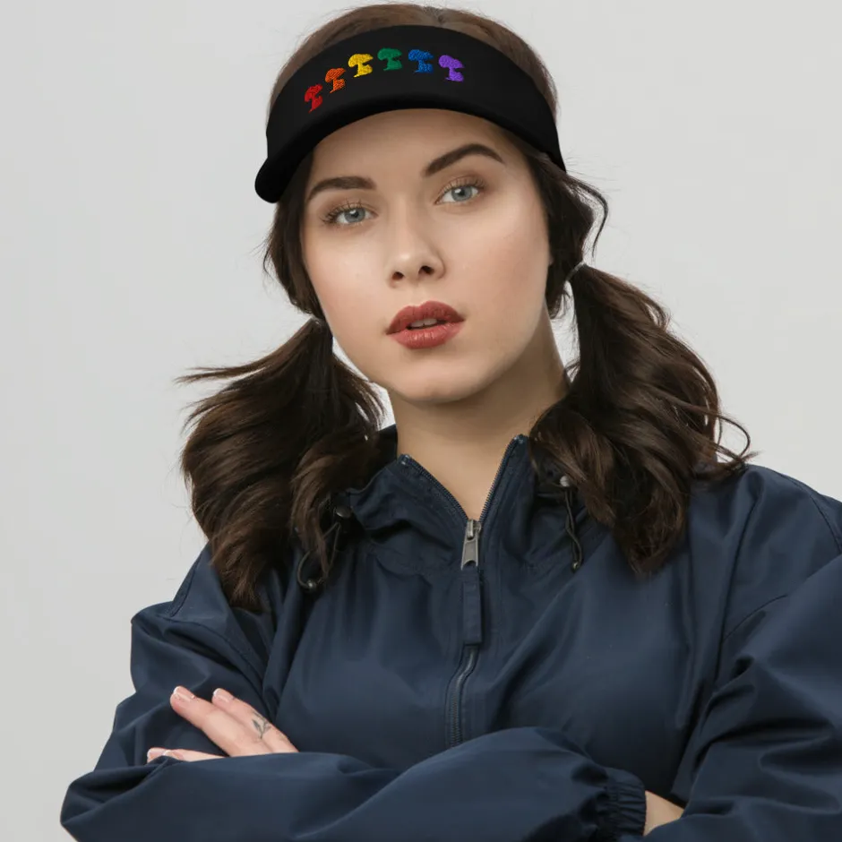 Discount Snoopy Rainbow Embroidered Visor Snoopy | Hats & Beanies
