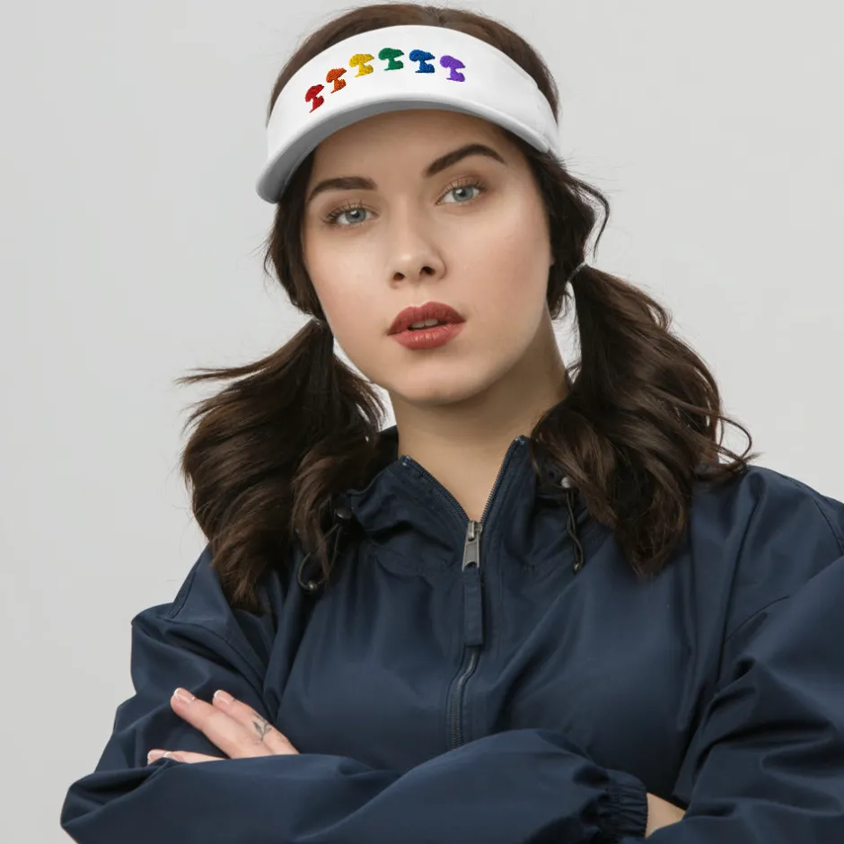 Discount Snoopy Rainbow Embroidered Visor Snoopy | Hats & Beanies