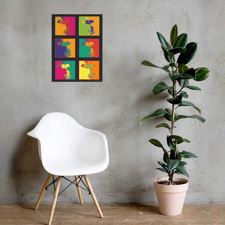 Fashion Snoopy Repetition Premium Poster Wall Art