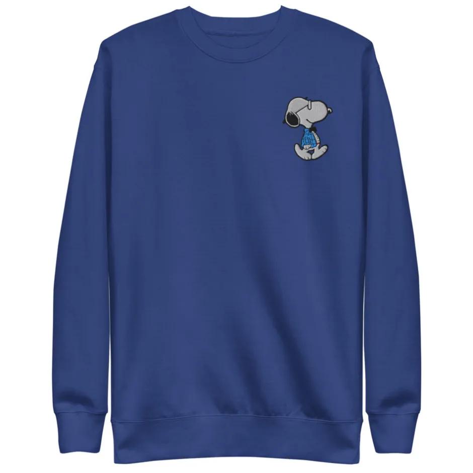 Fashion Snoopy Smarty Pants Embroidered Crewneck Sweatshirt Snoopy | Hoodies & Sweatshirts