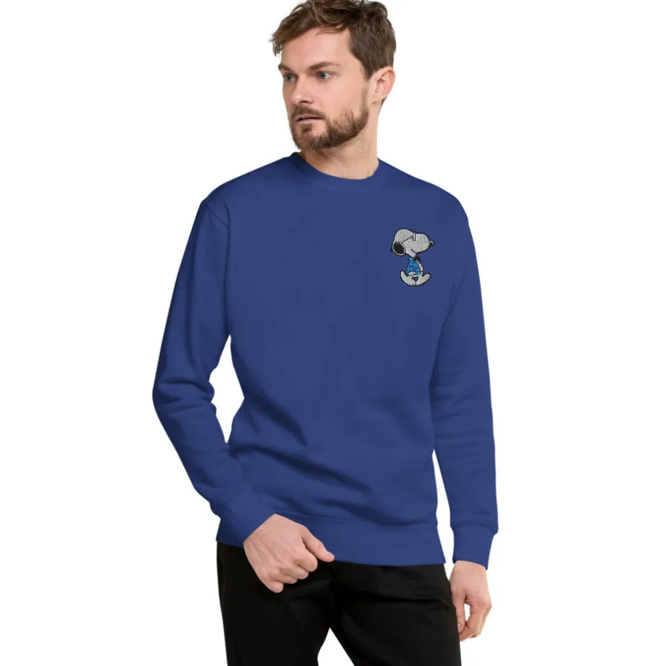 Fashion Snoopy Smarty Pants Embroidered Crewneck Sweatshirt Snoopy | Hoodies & Sweatshirts