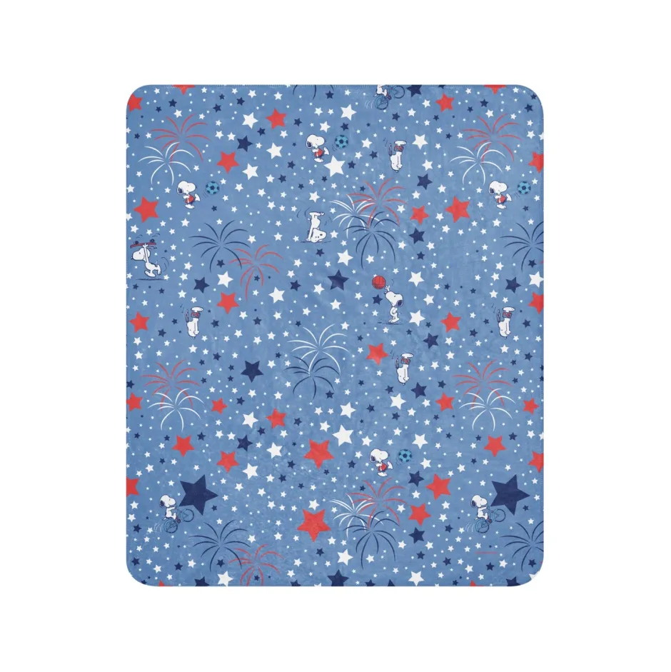 Best Snoopy Sports and Stars Sherpa Blanket Snoopy | Blankets & Pillows
