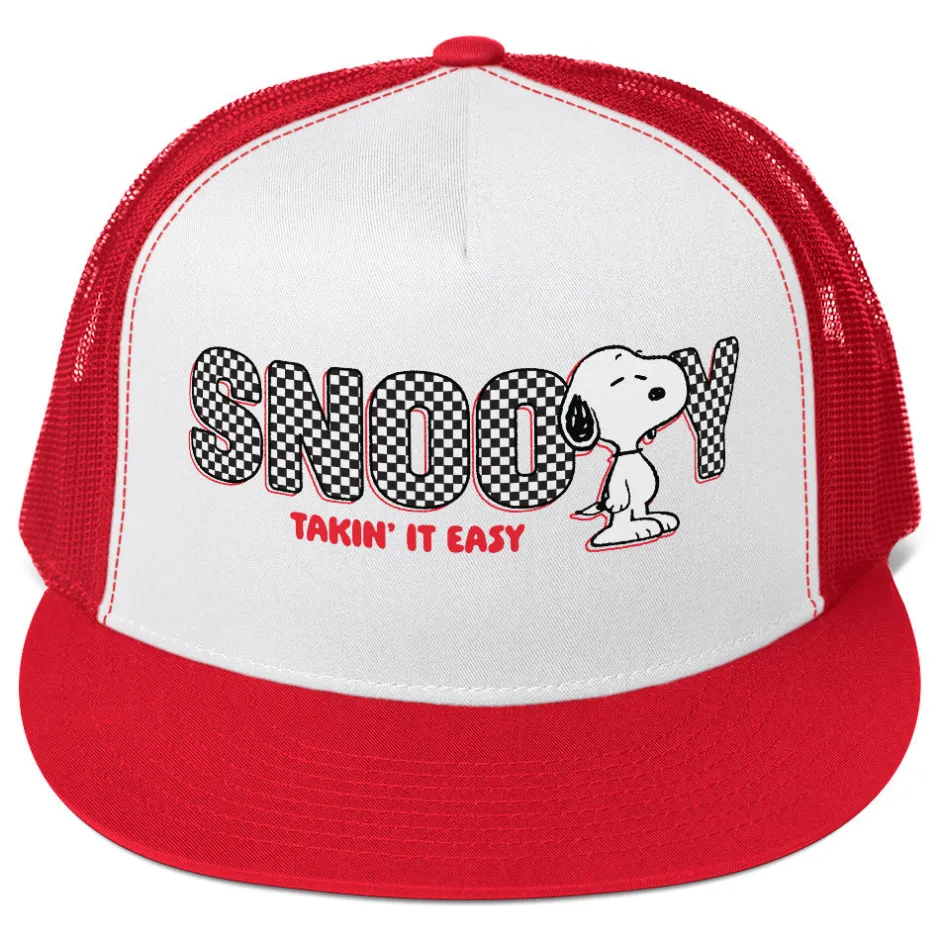 New Snoopy Takin' It Easy Trucker Hat Hats & Beanies