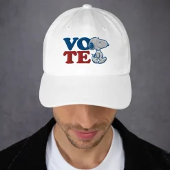 Discount Snoopy Vote Embroidered Dad Hat Snoopy | Hats & Beanies