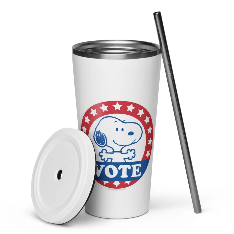 Discount Snoopy Vote Insulated Tumbler With Straw Snoopy | Tumblers
