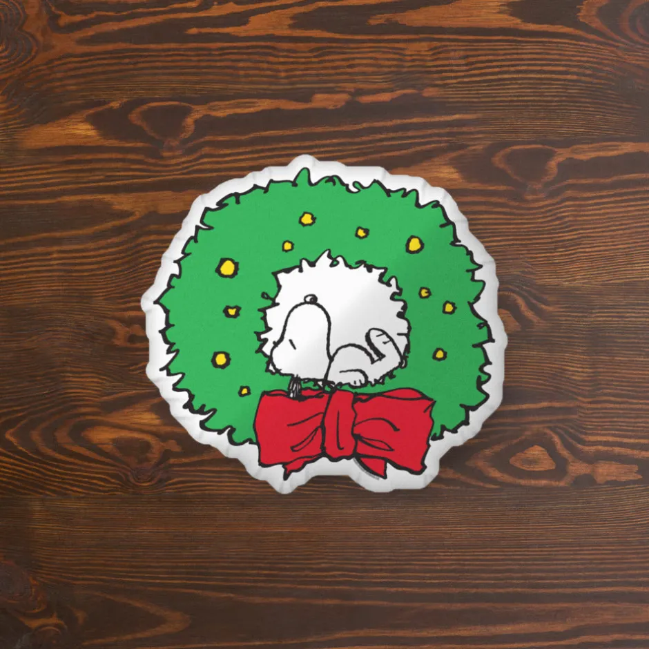 Hot Snoopy Wreath Pillow Snoopy | Blankets & Pillows