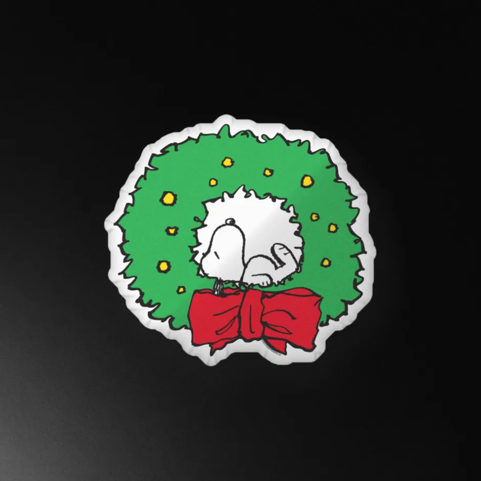 Hot Snoopy Wreath Pillow Snoopy | Blankets & Pillows