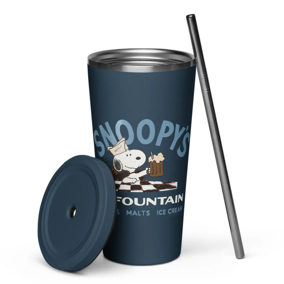 Fashion Snoopy's Soda Fountain Stainless Steel Tumbler Snoopy | Tumblers