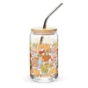 Sale Thanksgiving Can Glass With Lid And Straw Glassware