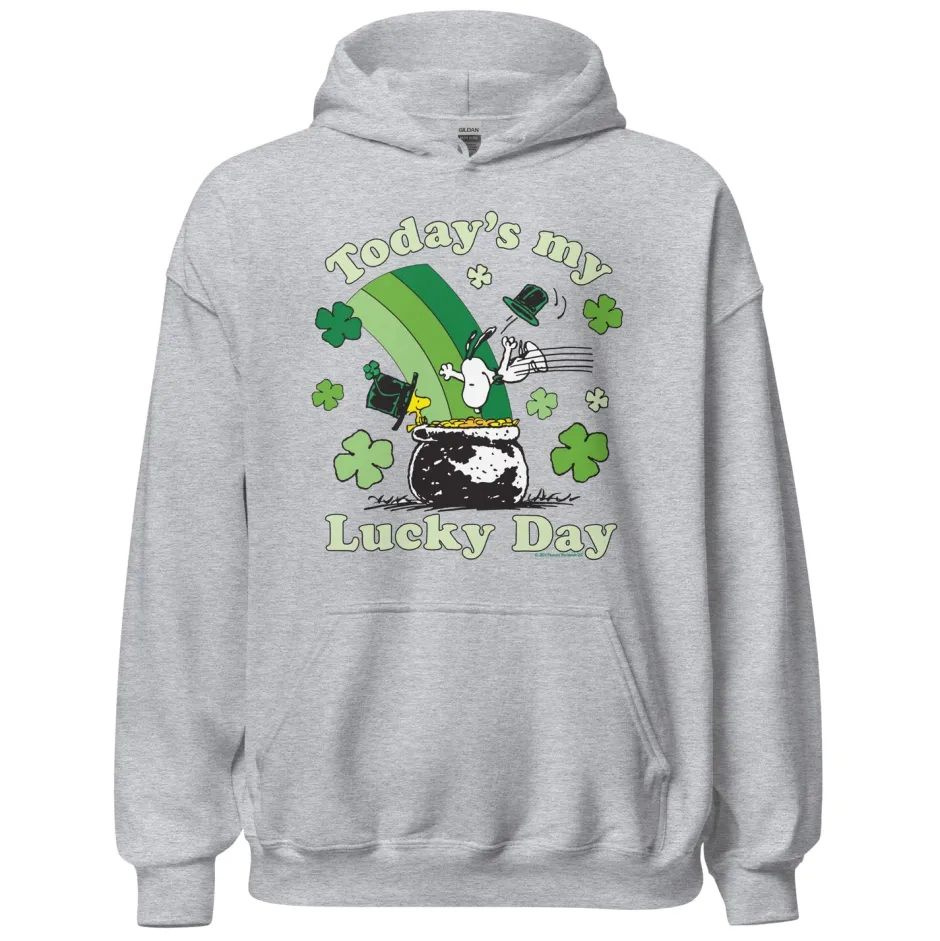 Best Today's My Lucky Day Unisex Hoodie Woodstock | Snoopy
