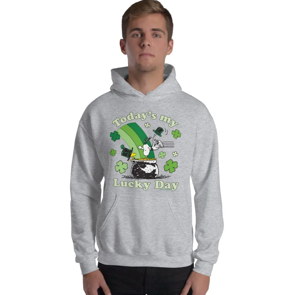 Best Today's My Lucky Day Unisex Hoodie Woodstock | Snoopy