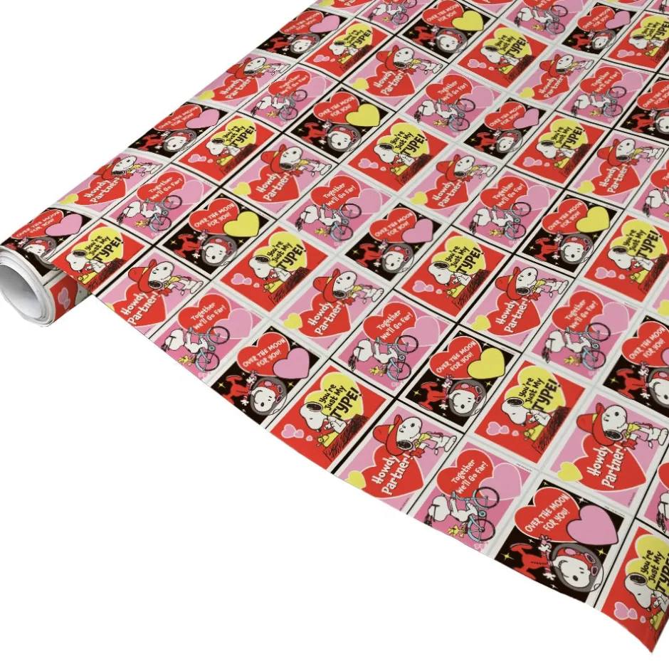 Online Valentine's Day Gift Wrap Snoopy | Wrapping Paper