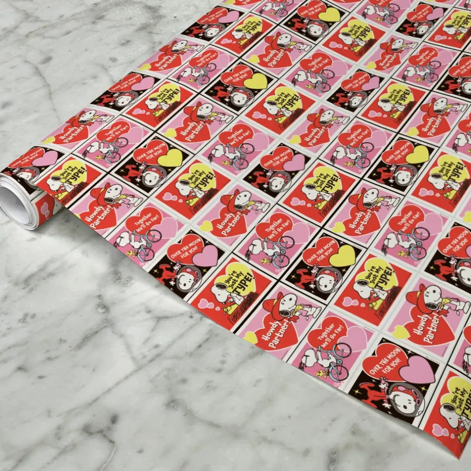 Online Valentine's Day Gift Wrap Snoopy | Wrapping Paper