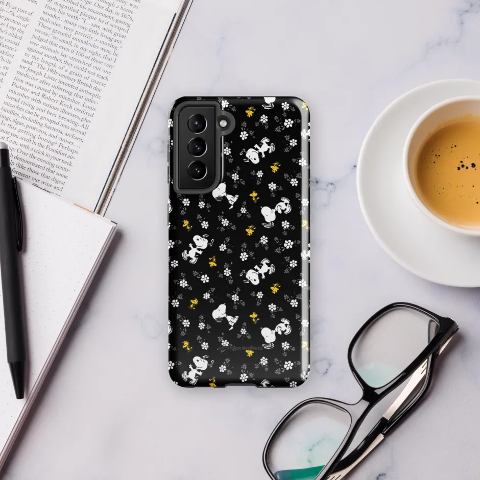 Online Woodstock And Snoopy Floral Pattern Tough Phone Case - Samsung Phone Cases