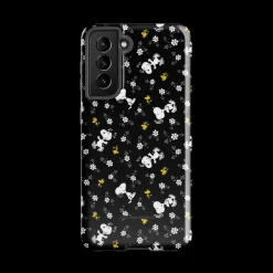 Online Woodstock And Snoopy Floral Pattern Tough Phone Case - Samsung Phone Cases