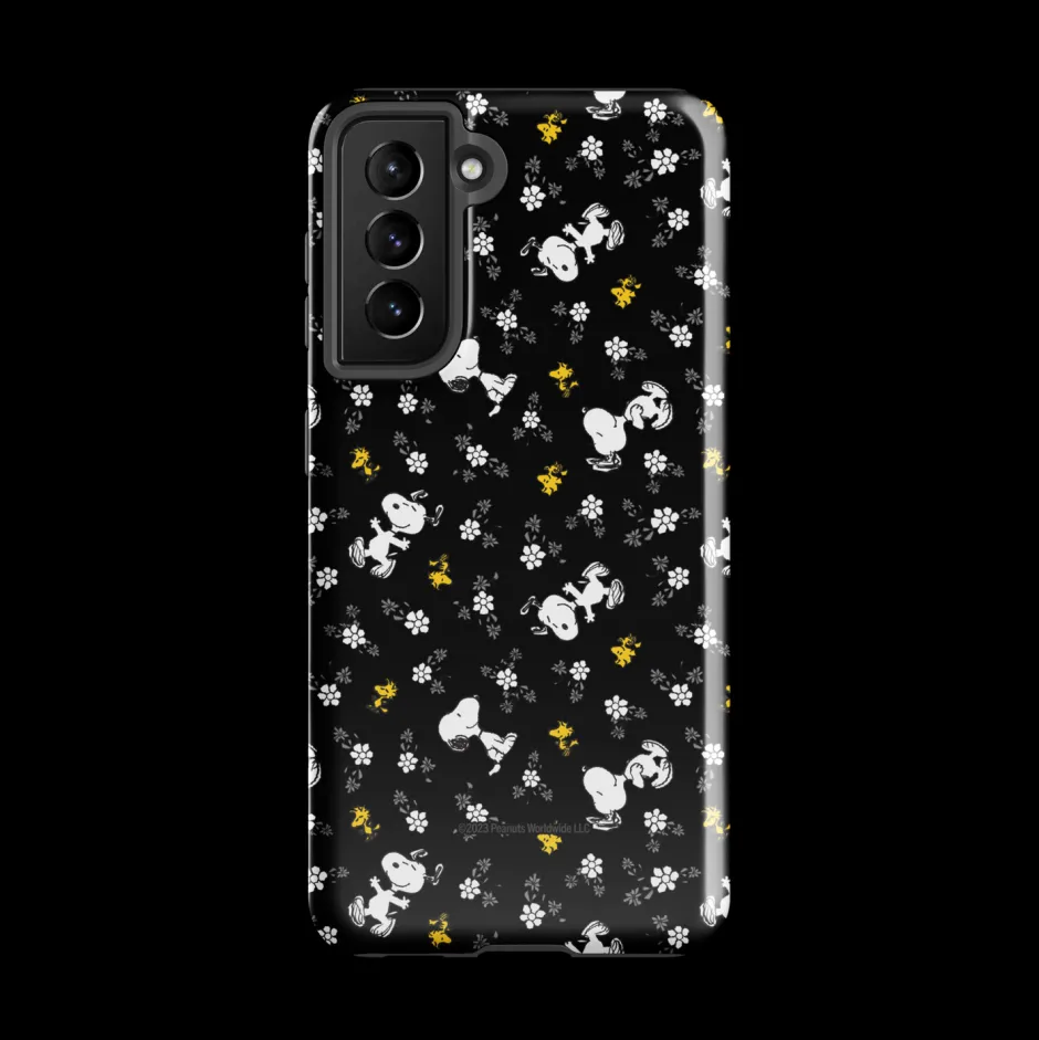 Online Woodstock And Snoopy Floral Pattern Tough Phone Case - Samsung Phone Cases