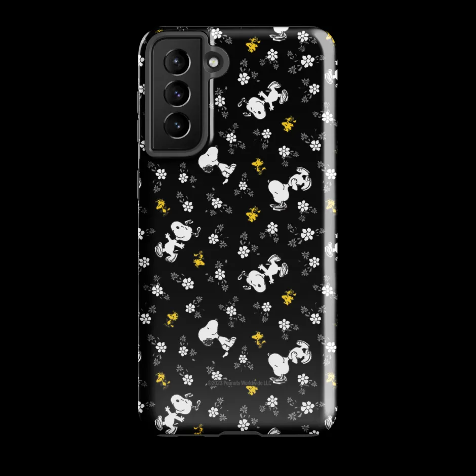 Online Woodstock And Snoopy Floral Pattern Tough Phone Case - Samsung Phone Cases