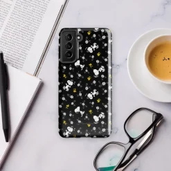 Online Woodstock And Snoopy Floral Pattern Tough Phone Case - Samsung Phone Cases
