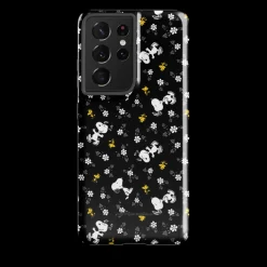 Online Woodstock And Snoopy Floral Pattern Tough Phone Case - Samsung Phone Cases