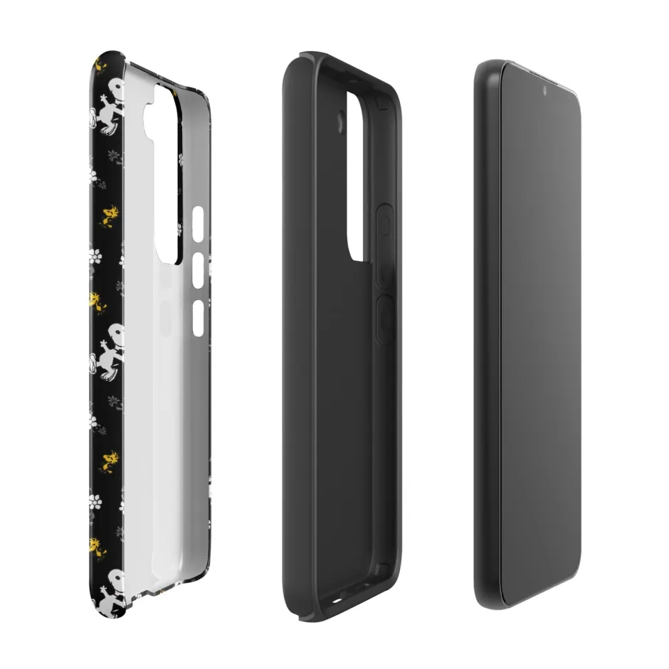 Online Woodstock And Snoopy Floral Pattern Tough Phone Case - Samsung Phone Cases