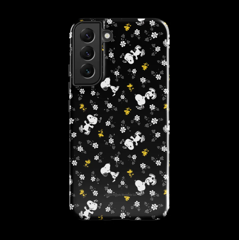 Online Woodstock And Snoopy Floral Pattern Tough Phone Case - Samsung Phone Cases