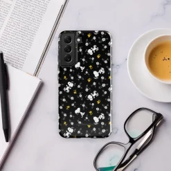 Online Woodstock And Snoopy Floral Pattern Tough Phone Case - Samsung Phone Cases