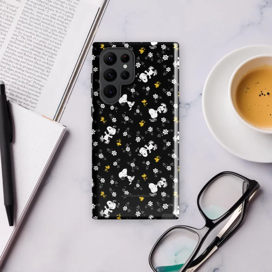 Online Woodstock And Snoopy Floral Pattern Tough Phone Case - Samsung Phone Cases