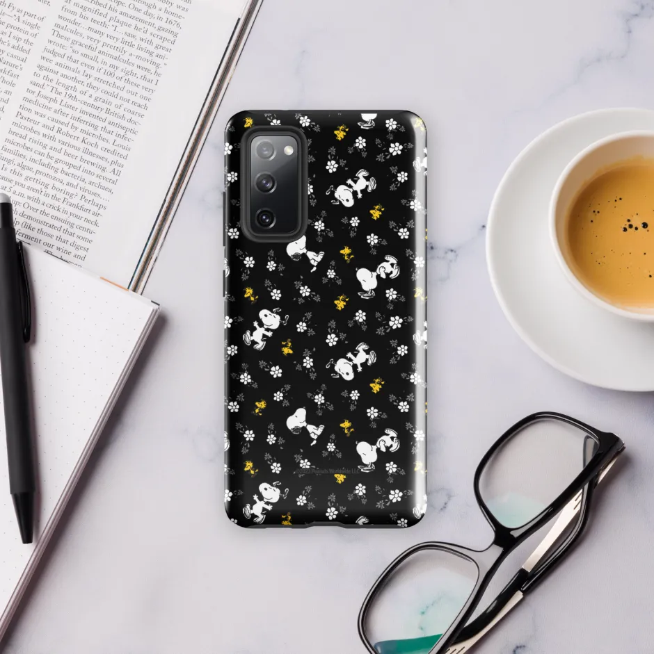 Online Woodstock And Snoopy Floral Pattern Tough Phone Case - Samsung Phone Cases