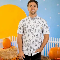 New x RSVLTS The Flying Ace Short Sleeve Shirt Snoopy