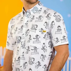 New x RSVLTS The Flying Ace Short Sleeve Shirt Snoopy