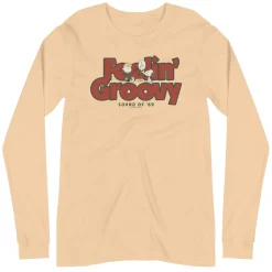 Online Schroeder Feelin Groovy Adult Long Sleeve T-Shirt Snoopy | Schroeder