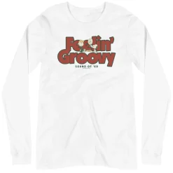 Online Schroeder Feelin Groovy Adult Long Sleeve T-Shirt Snoopy | Schroeder