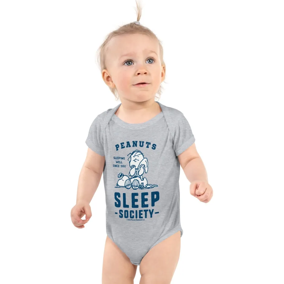 New Sleep Society Baby Bodysuit Kids Snoopy | Linus Van Pelt