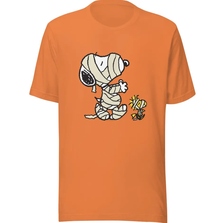Outlet Snoopy & Woodstock Mummy Adult T-Shirt Woodstock | Snoopy