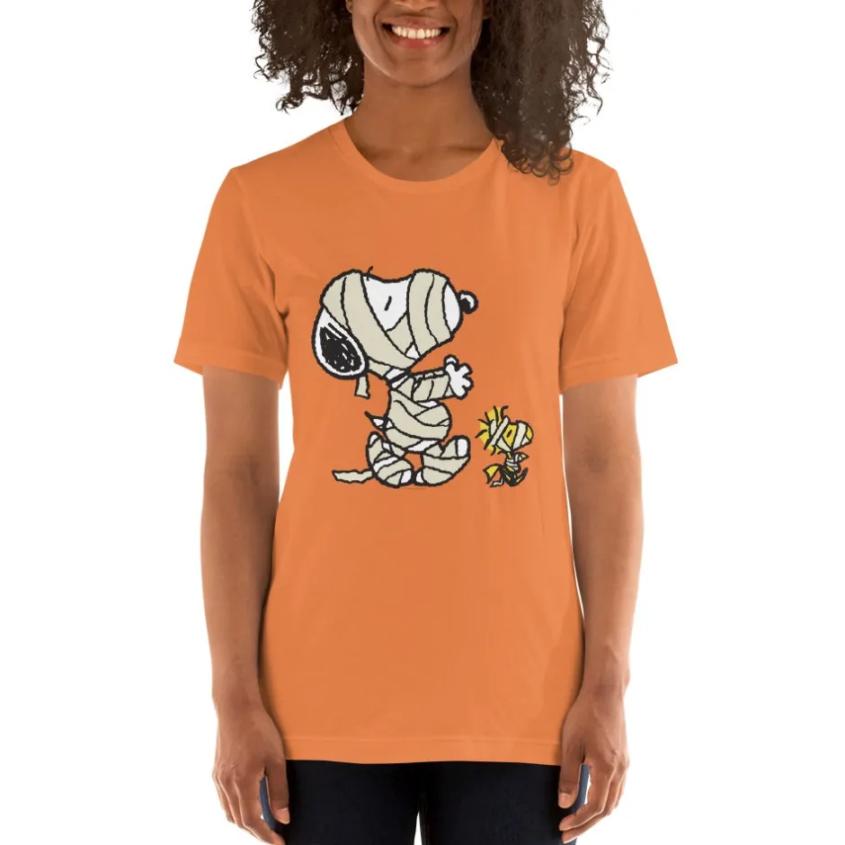Outlet Snoopy & Woodstock Mummy Adult T-Shirt Woodstock | Snoopy