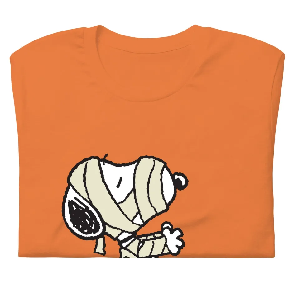 Outlet Snoopy & Woodstock Mummy Adult T-Shirt Woodstock | Snoopy