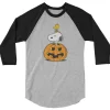 Outlet Snoopy & Woodstock Pumpkin ¾ Sleeve Raglan T-Shirt Woodstock | Snoopy