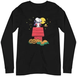 Sale Snoopy & Woodstock Vampire Adult Long Sleeve T-Shirt Woodstock | Snoopy