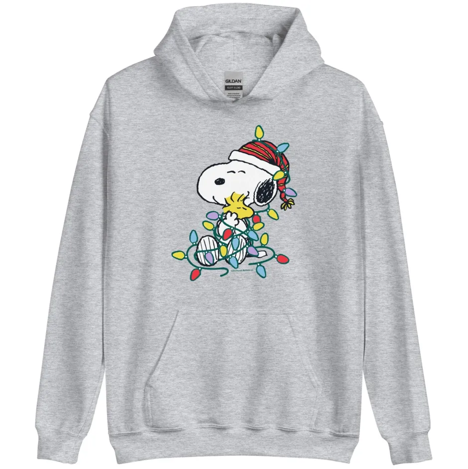 Fashion Snoopy and Woodstock Lights Adult Hoodie Woodstock | Snoopy