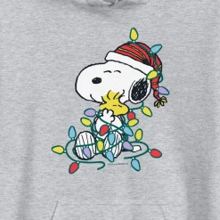 Fashion Snoopy and Woodstock Lights Adult Hoodie Woodstock | Snoopy