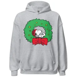 Online Snoopy Christmas Wreath Adult Hoodie Snoopy | Hoodies & Sweatshirts